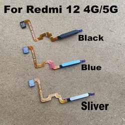 For Xiaomi Redmi 12 Fingerprint Sensor Touch ID Sensor Home Button  Power Button Flex Cable Smartphone Replacement 4G 5G