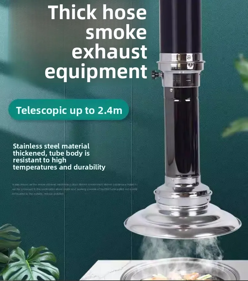 الكورية نمط شواء ماسورة العادم سماكة تمتد العلوي أنبوب الدخان الشواء متجر العادم هود الشواء مروحة مدخنة
