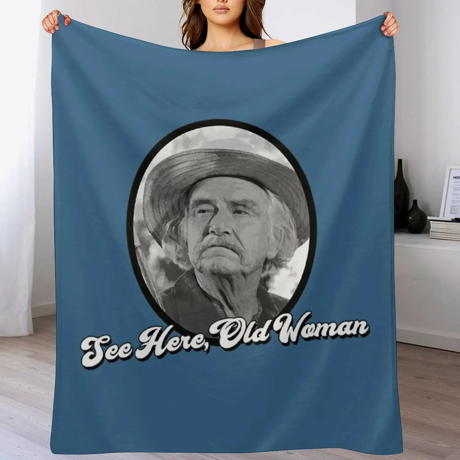 The Waltons T-ShirtSee Here, Old Woman - Grandpa Walton - His and Hers Throw Blanket Giant Sofa Tourist Blankets