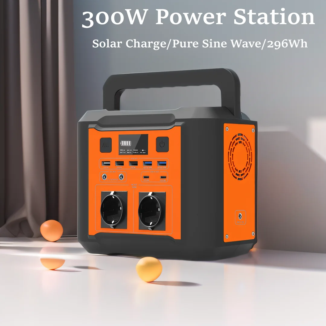 

GKFLY 300W Portable Power Station 110V/220V/230V Lithium Battery Power Generator AC/DC For Outdoor House 80000mAh Camp Generator