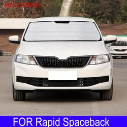 For Skoda Rapid Spaceback Sunshades UV Protection Curtain Sun Shade Film Visor Front Windshield Cover Protector Car Accessories