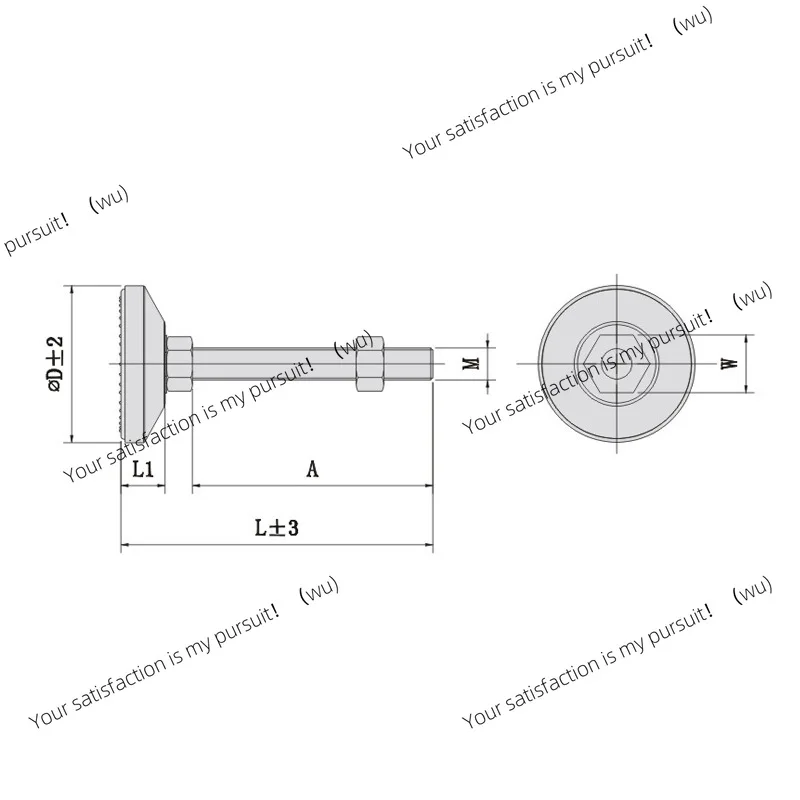 Stainless steel heavy load horizontal adjustment foot seat, workbench, adjustment foot cup, shock-proof belt glue support foot