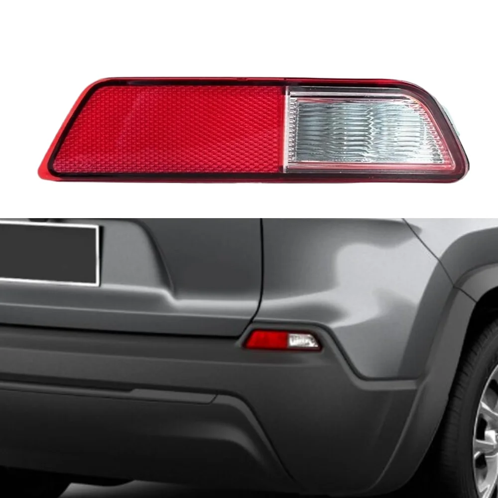 

For Jeep Cherokee (KL) 2019 2020 2021 2022 Car Rear Bumper Red/White Light Rear Bumper Reflector Light 68275957AC 68275956AC