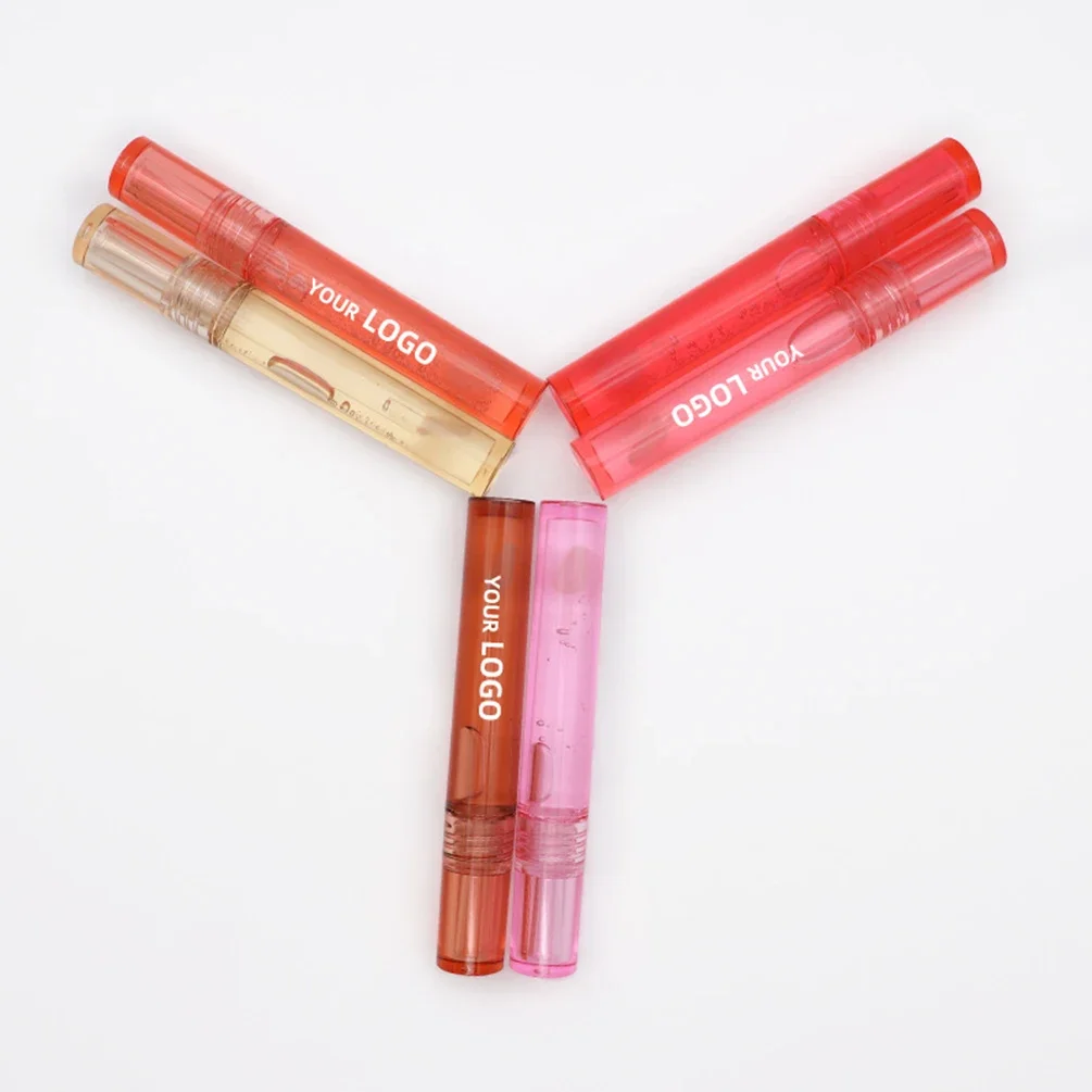 Custom Bulk Lip Oil Private Label Fruit-flavored Moisturizing Lipgloss Plumping Long-lasting Non-Fade Peach Ordinary Strawberry