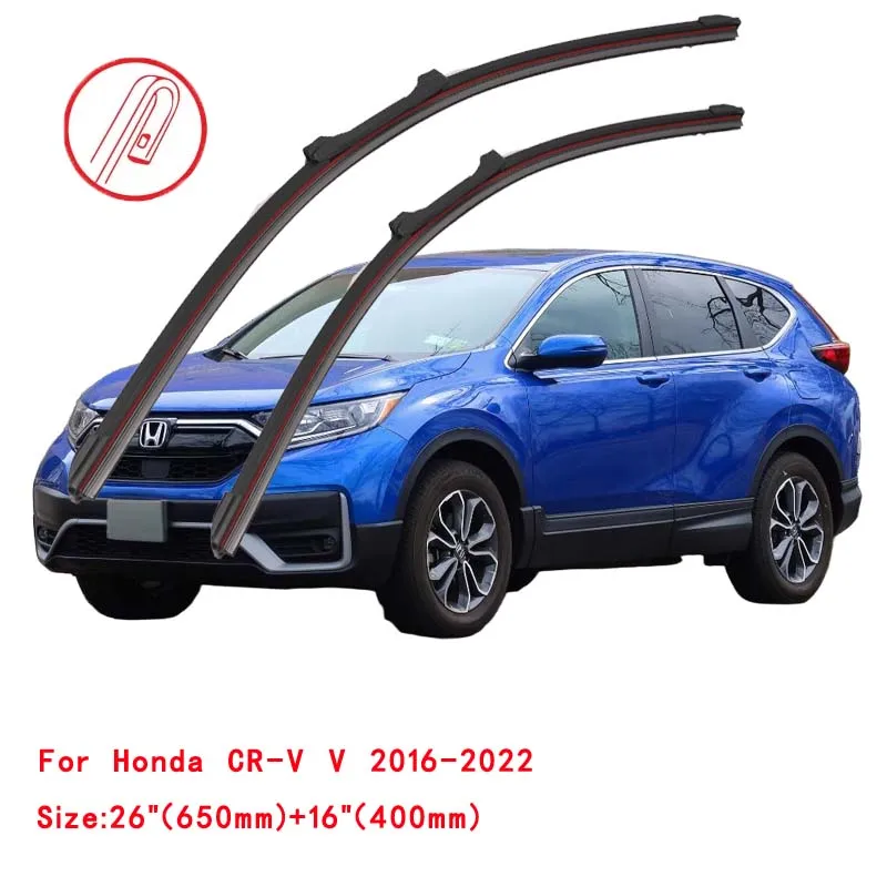 For Honda CR-V 2005 2007 2011 2014 2015 2016 2019 Front Window Premium Universal Double Rubber Car Windshield Wiper Blades