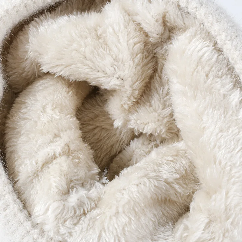 54-63 سنتيمتر Xxl Besanie قبعة الشتاء القوس التطريز قبعة المرأة شعري Brimless الباردة قبعة تنوعا الدافئة سميكة متماسكة الغزل القبعات 4m653 #4