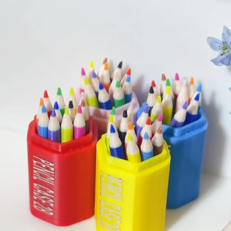 Poppenhuis miniatuur schoolbenodigdheden set gekleurde pennen potloden model voor kinderen fantasiespel poppenhuis desktop kantoor