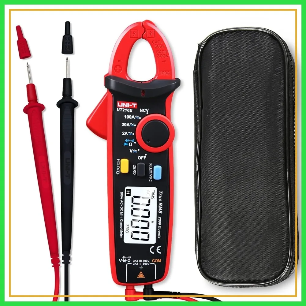 

Digital Clamp Meter 2000 Counts True RMS AC DC Amp Meter Voltmeter Capacitance Tester HVAC Tool