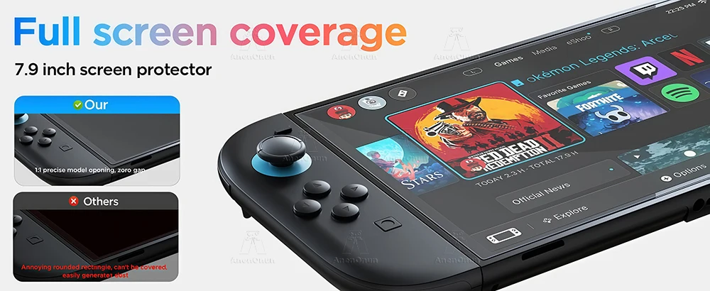 Ultra HD Panzerglas für Switch 2 mit Bildschirmschutz-Ausrichtungsrahmen Bruchsicher Kratzfest 2,5D Gebogene Kante Blasenfrei – Detail 2