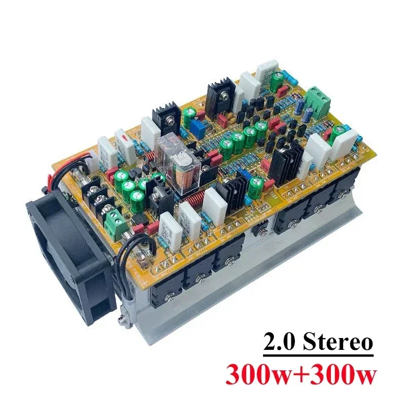 

300w*2 2.0 Channel Stereo Power Amplifier Board Toshiba Transistor 1943 5200 High Power Low-noise HIFI Audio Amplifier