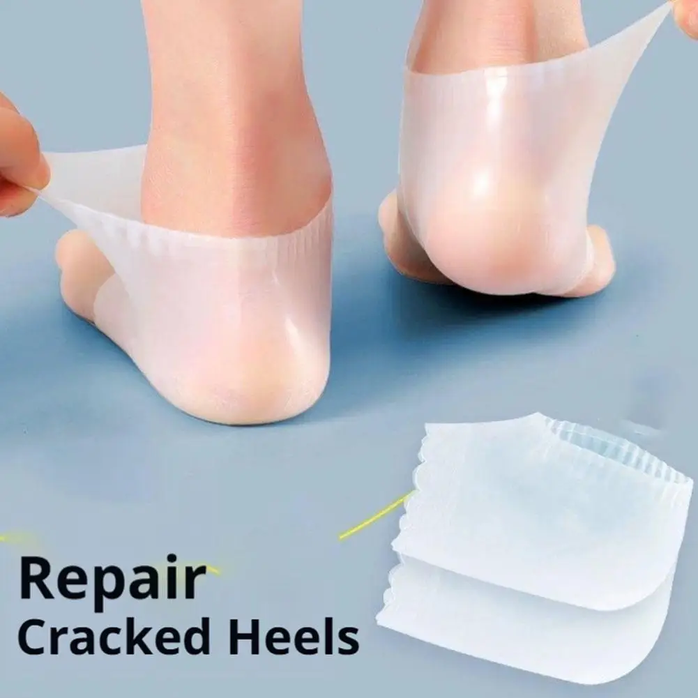 Silicone Heel Protective Cover Pain Relief Reusable Foot Care Socks Gel Moisturizing Anti-Crack Heel Pad