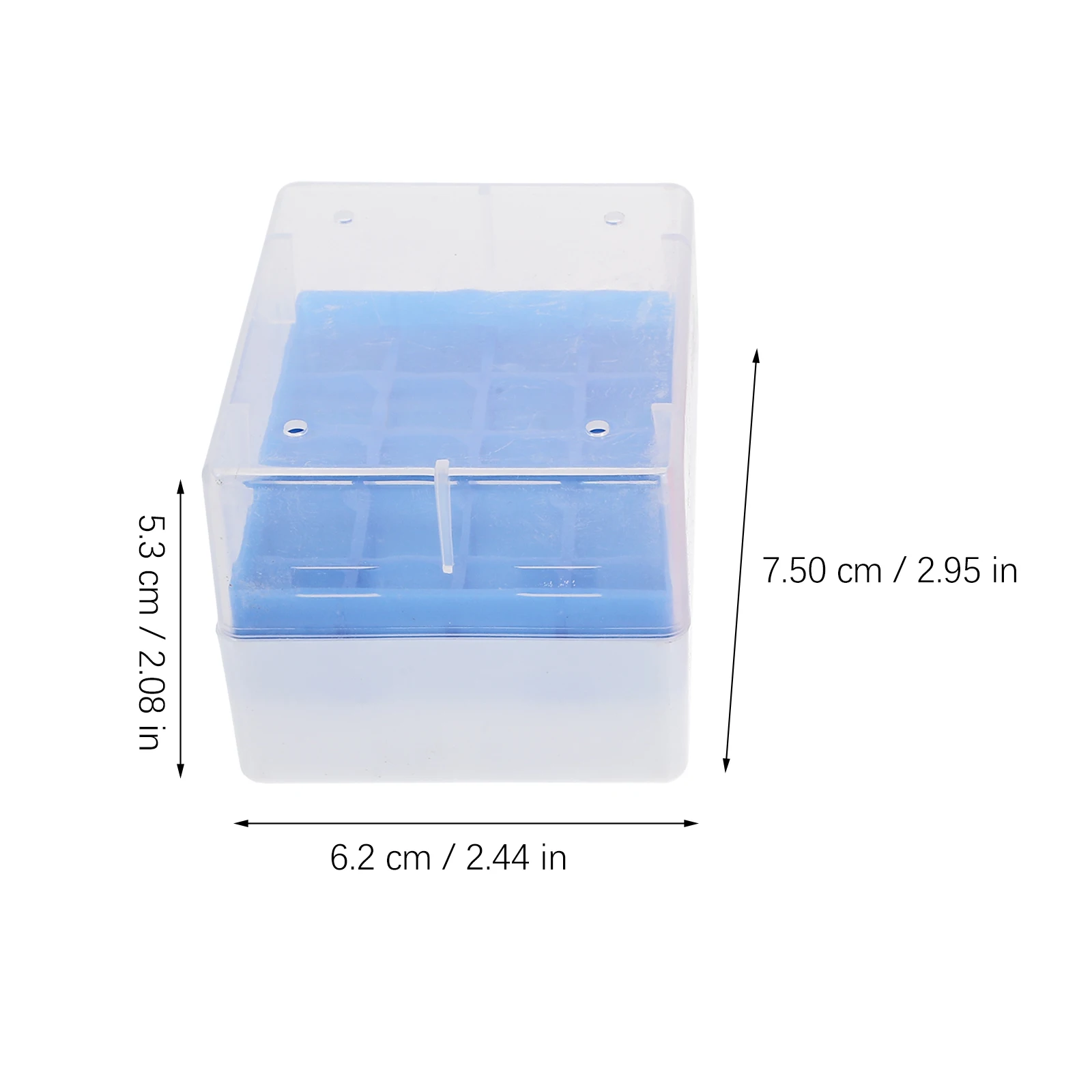2pcs Cryovial Storage Box Freezer PP Material Test Tube Holder Random Color Cryopreservation Vial Case Laboratory Use