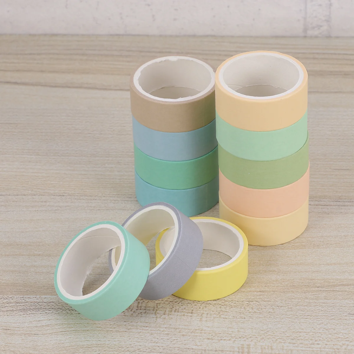 

1 Set Washi Paper Tape Set Macaron L Size Chic Colorful Craft Decoration Diy Sticker For Planner Journal Gift Wrapping Photo