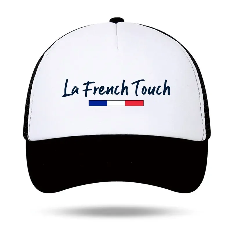 Fashion La French Touch Mesh Trucker Cap Woman Man Outdoor Sun Protection Baseball Cap Unisex Adult Daily Ball Caps