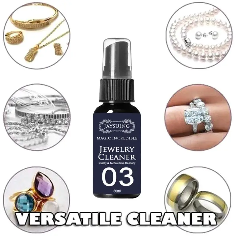 30ml Jewellery Cleaning Solution Fluid Machine Cleaner Use Liquid To Clean Gold Silver Watches Diamonds & Jewels