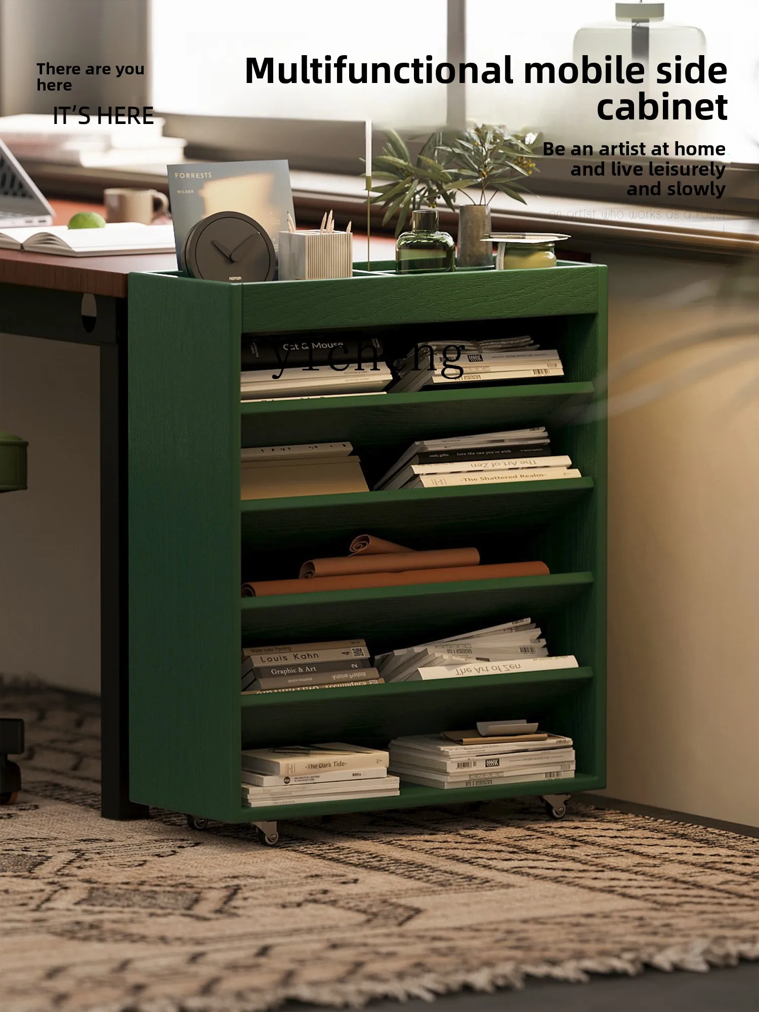 

LX Solid Wood Bookshelf Floor-standing Newspaper and Book Storage Wall-mounted Organizer