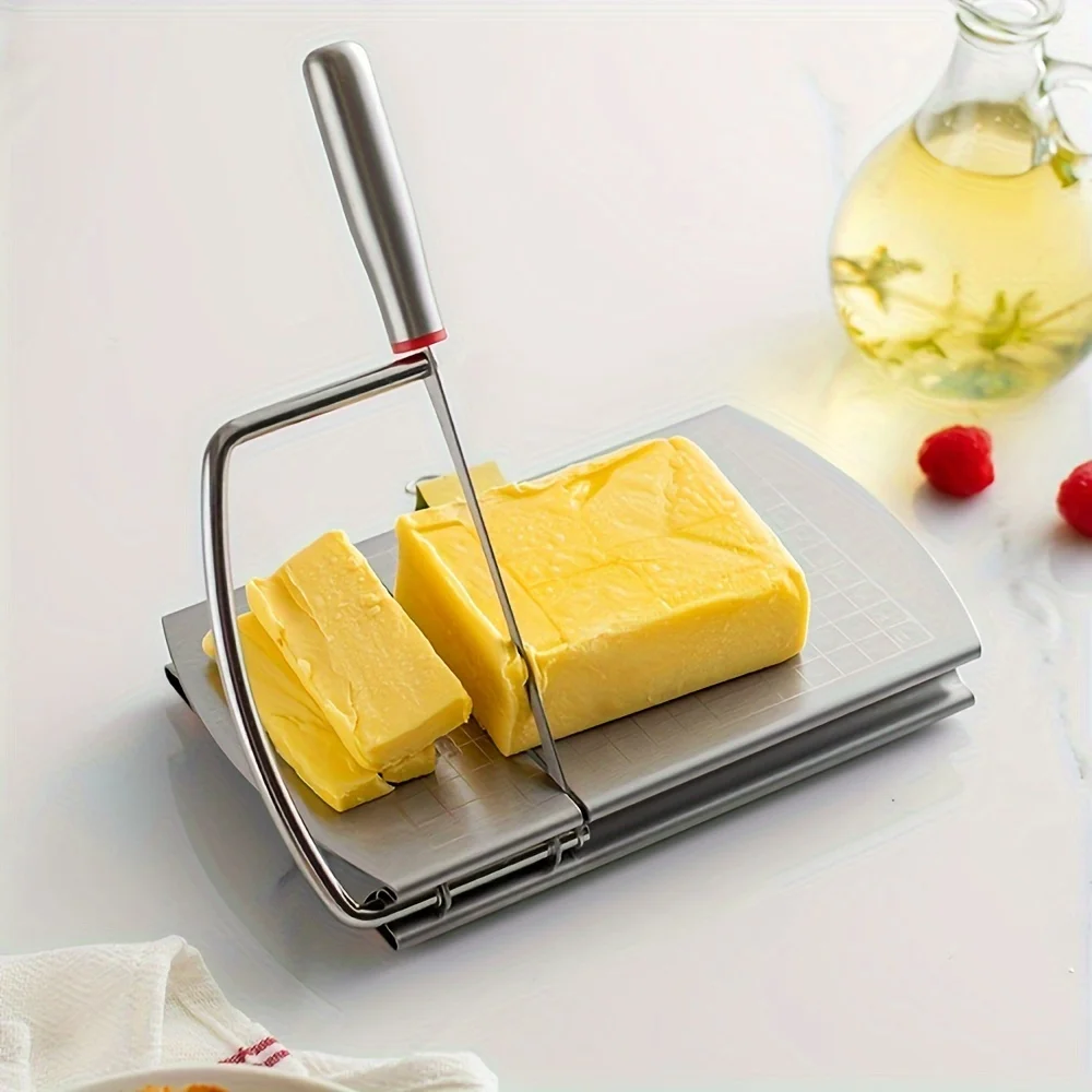 

Многоцелевая нарезка для сыра с сетчатой шкалой, нарезка для сыра из нержавеющей стали, разделочная доска для блочного сырного масла