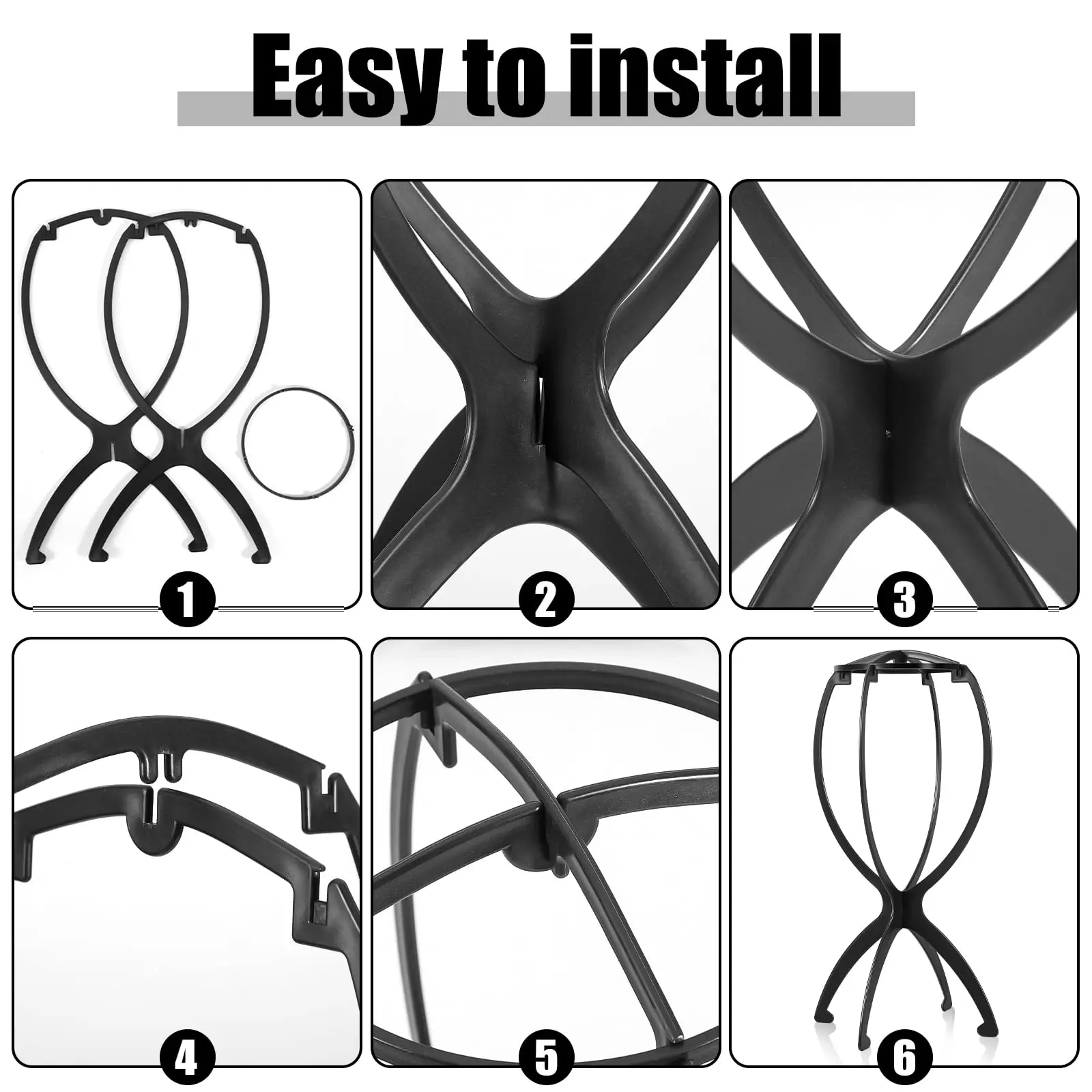 1/2/3 шт. складная подставка для парика, пластиковая портативная подставка для шляп, регулируемая прочная подставка для парикмахерской, модная модель, держатель для домашнего салона