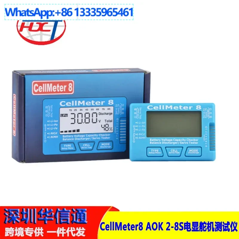 4Pcs CellMeter8 AOK Genuine 2-8S Electric Display Narrow Frequency Balanced Battery Servo Tester Battery Discharge