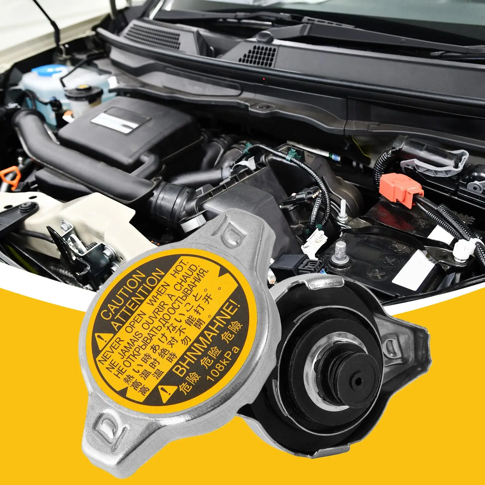 

Radiator Cover Replacement Auto Stainless Steel Reservoir Seal Cover Heat Dissipation Replacement Parts For Standard Drivers