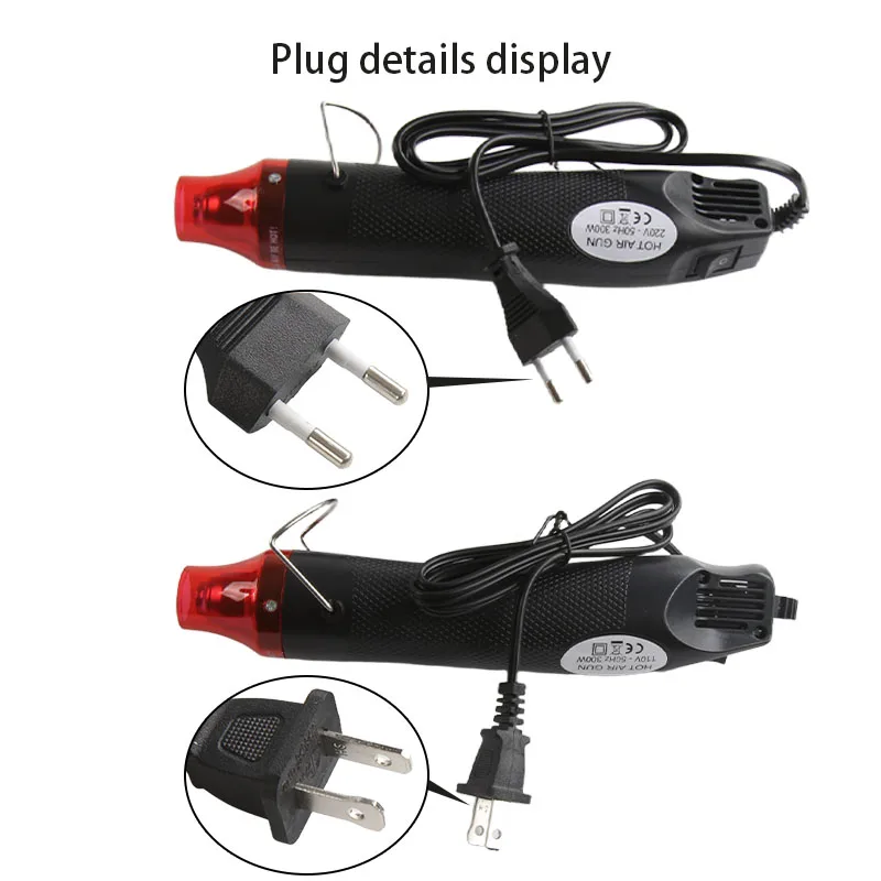 220/110V Hot Air Gun DIY Tool Heat Electric Power Tool Mini Soldering Temperature Crafts Blower with Supporting Seat Shrink view 5
