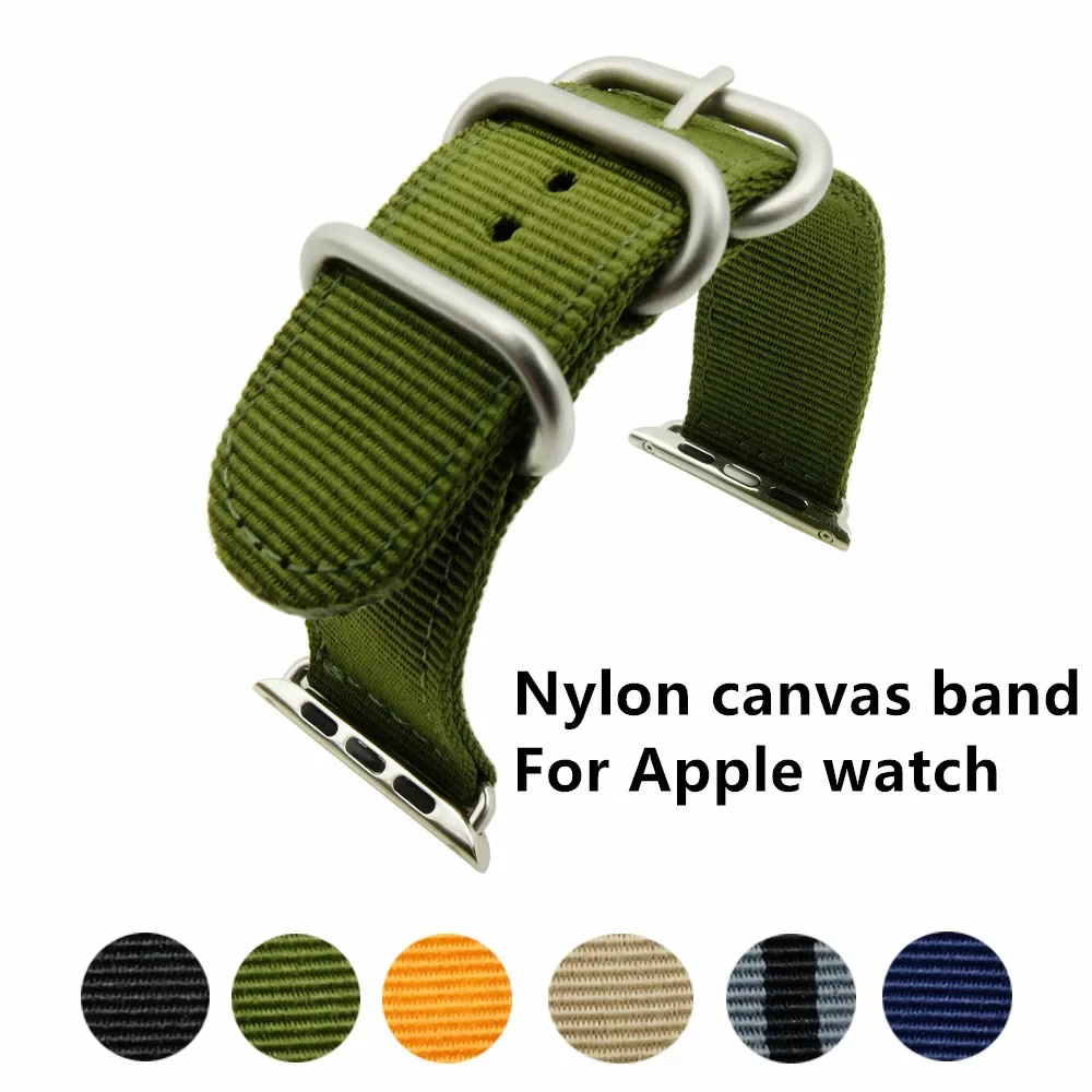 

Canvas Nylon Strap For Apple Watch Band 45mm 41mm 44mm 40mm 42mm 38mm 49mm Bracelet Wristband iWatch Series Ultra 8 7 SE 3 4 5 6