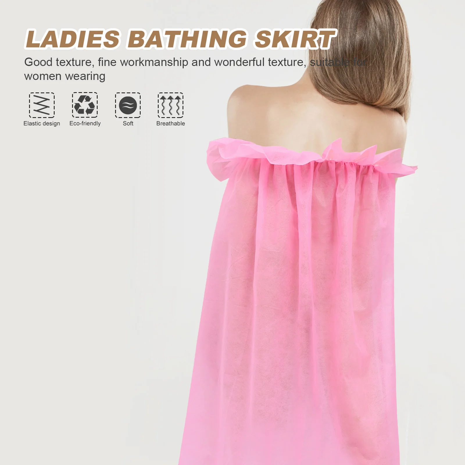 10 Pcs Bath Skirt Creative Bathwear One-time Skirts Wrap Non-woven Fabric Bathrobes Female