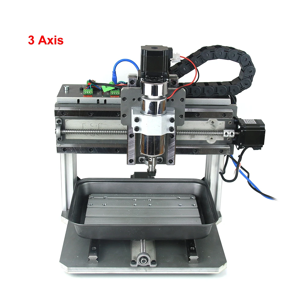 5 Axis USB CNC Router 3020 Square Line Rail 500W Spindle 3 /4 Axis PCB Milling Metal Engraving Machine Woodworking Tools