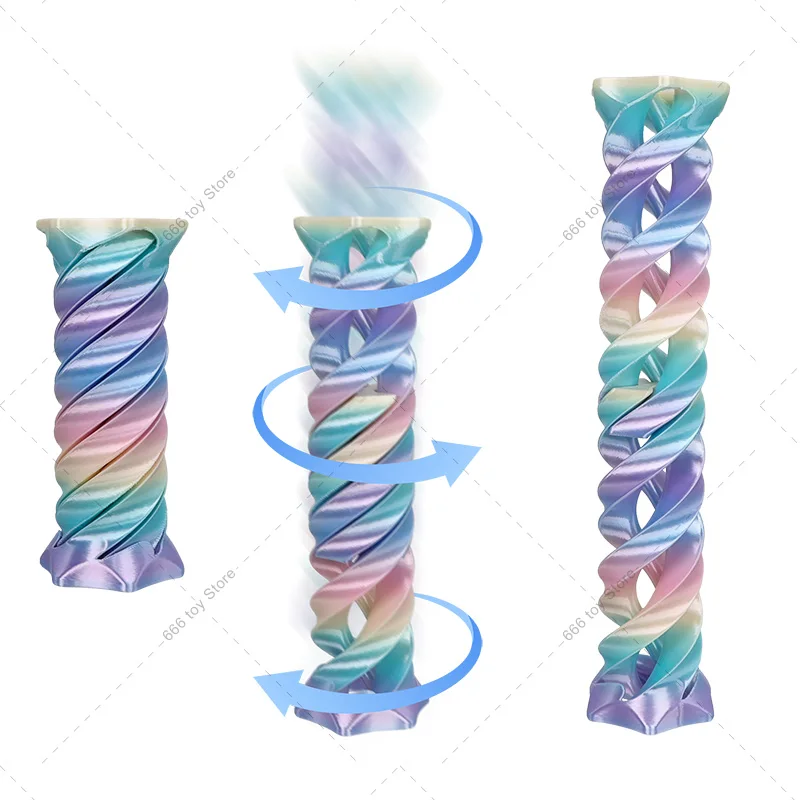 3D-geprinte onmogelijke piramide Passthrough gekleurd fidget speelgoed stress schroef speelgoed desktop decoratie