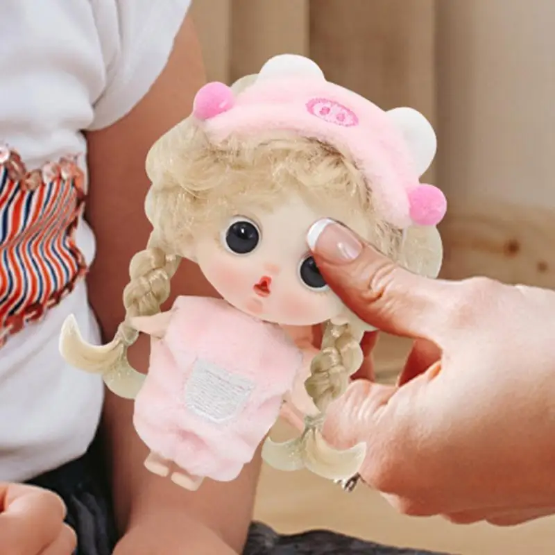 Small Dolls With Clothes Cartoon Limbs Movable Doll Funny Collectible Kids Toys Portable Dolls With Blinder For Relaxing