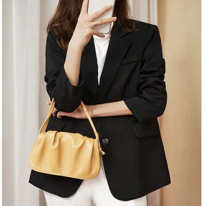 

Женские современные пиджаки с пайетками, осенне-зимний пиджак унисекс, фиолетовый, с оборками, уникальный, с разрезом по бокам, нежный, на заказ, стираный пасторальный