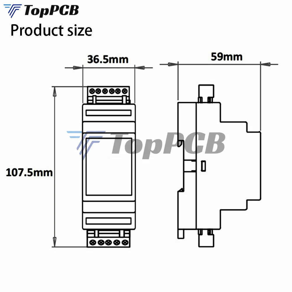 DC 7-30V ModBus RTU RS485 Digital Weight Transmitter Transducer Converter Amplifier Load Cell Sensor Module Guide Rail