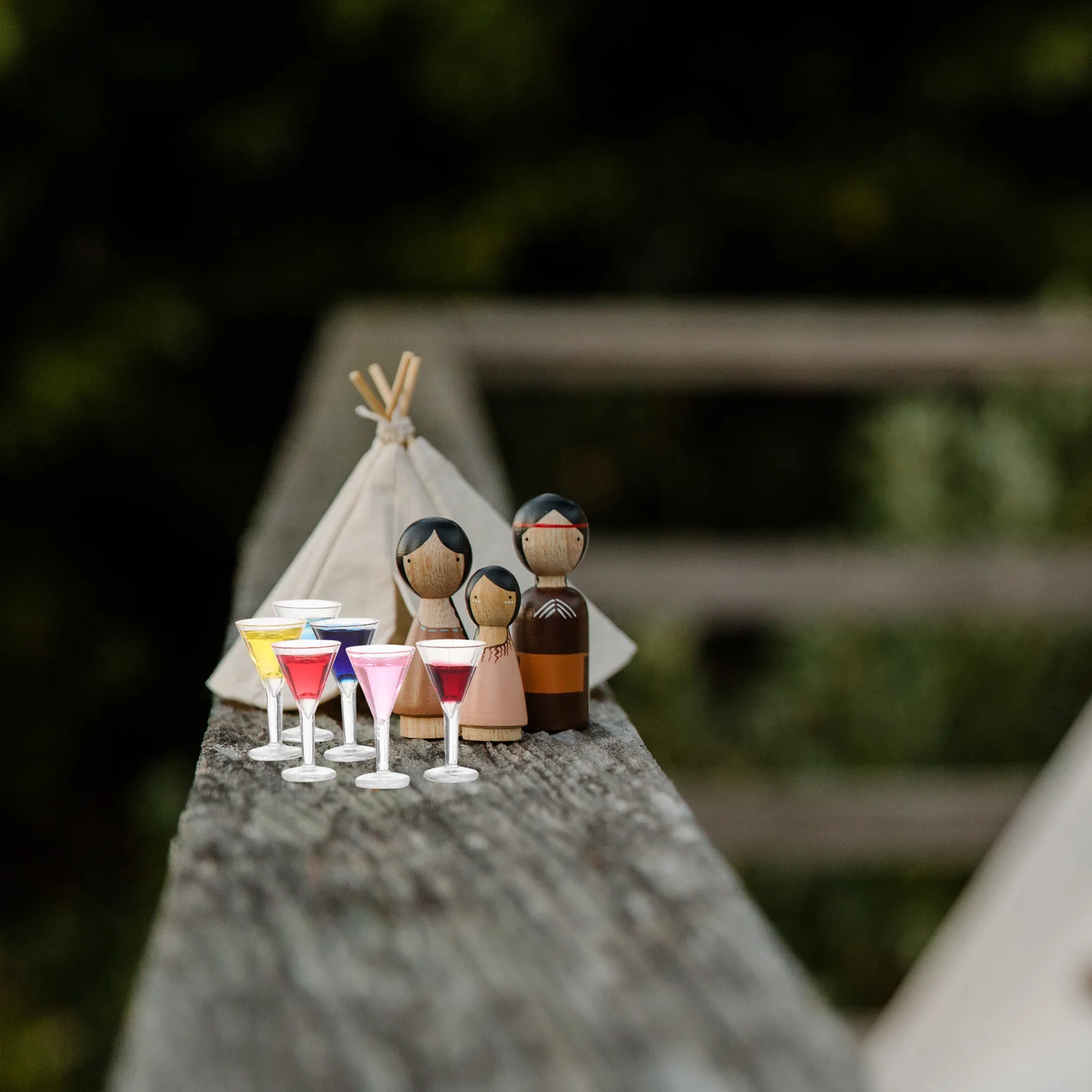 

6pcs Mini Cocktail Glasses Home Decor Micro Landscape Diy Accessory Chic Realistic Design Miniature Red Wine Cups Kids Toddler