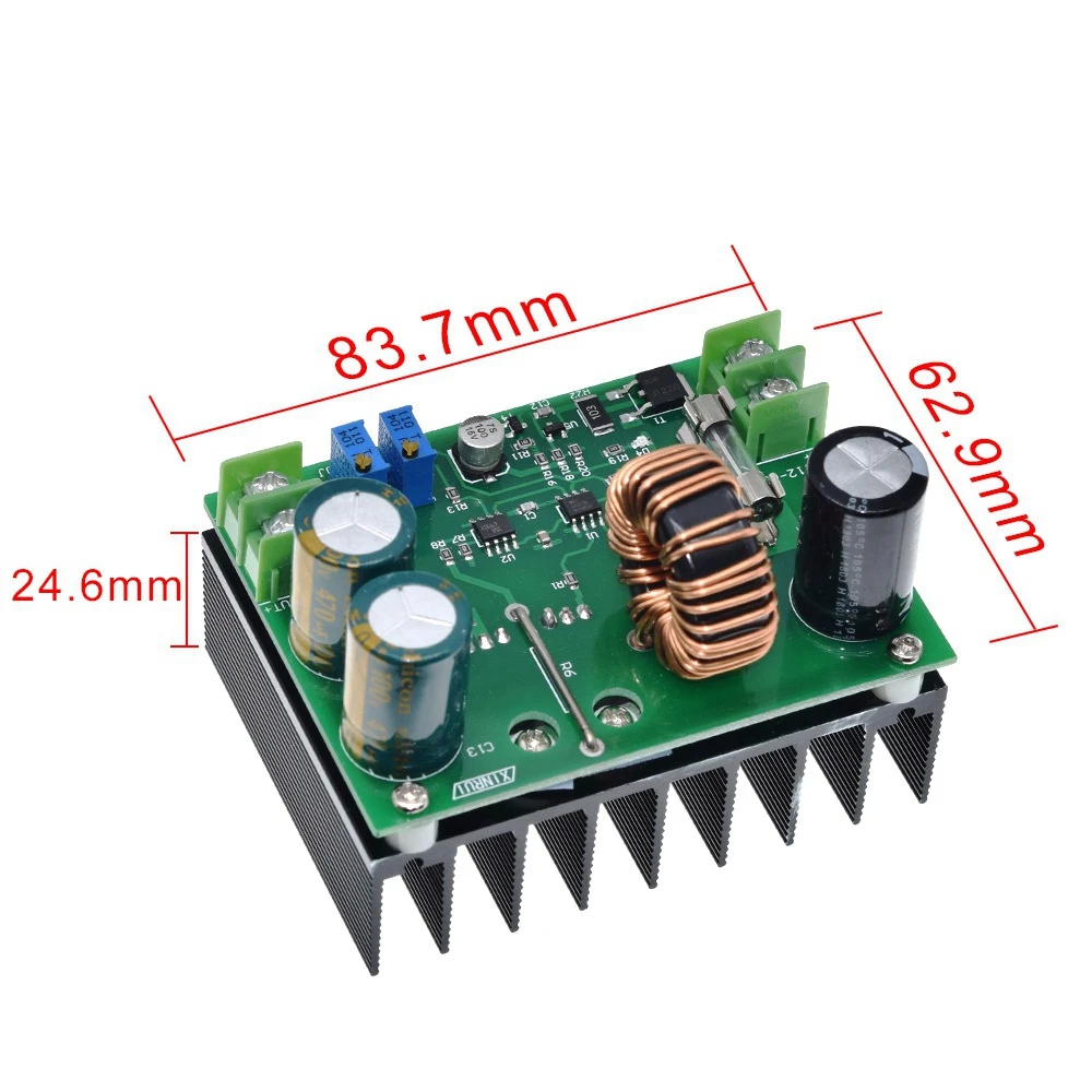 Imagem -02 - Boost Módulo de Alimentação Dc-dc Step up Tensão de Corrente Constante 9v-60v a 12v80v 48v 72v Booster Converter Tzt600w