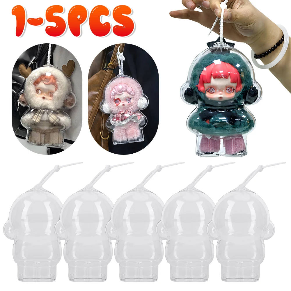 1-4 قطعة لجمجمة الباندا الغطاء الواقي حافظة شفافة دمى قطيفة عرض حقيبة صندوق منظم محمول لعلبة Skullpanda