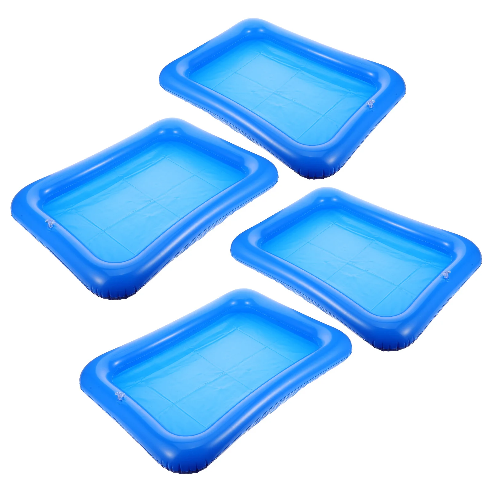 Plateau de sable gonflable pour pêche en plein air, 4 pièces, baignoire flottante, barre de service de glace, piscine gonflable