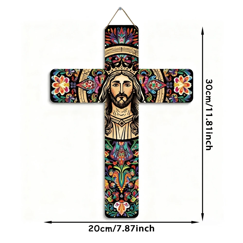ديكور حائط خشبي من الصليب المكسيكي، ديكور يوم الموتى يُثبت على الحائط لتزيين لوح خشبي على الحائط في المزرعة المنزلية