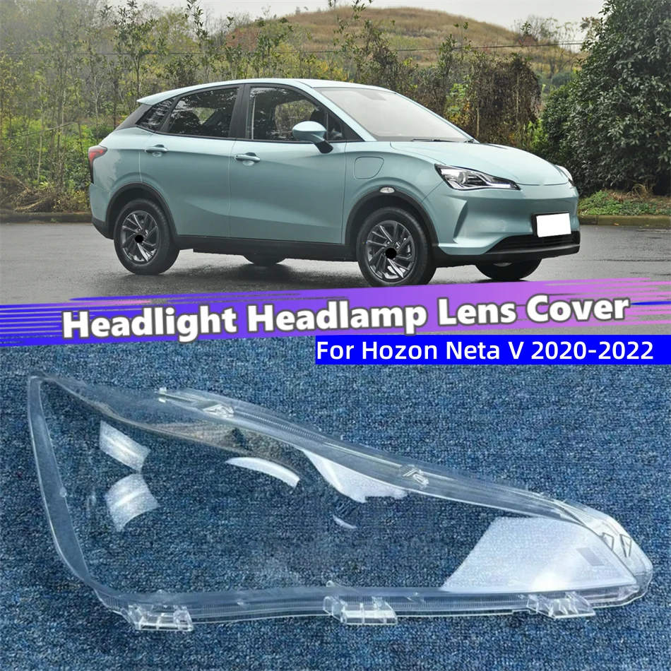 

For Hozon Neta V 2020 2021 2022 Car Lights Shell Lampshade Caps Headlamp Cover Lens Car Front Headlight Lens Cover Lights Shell