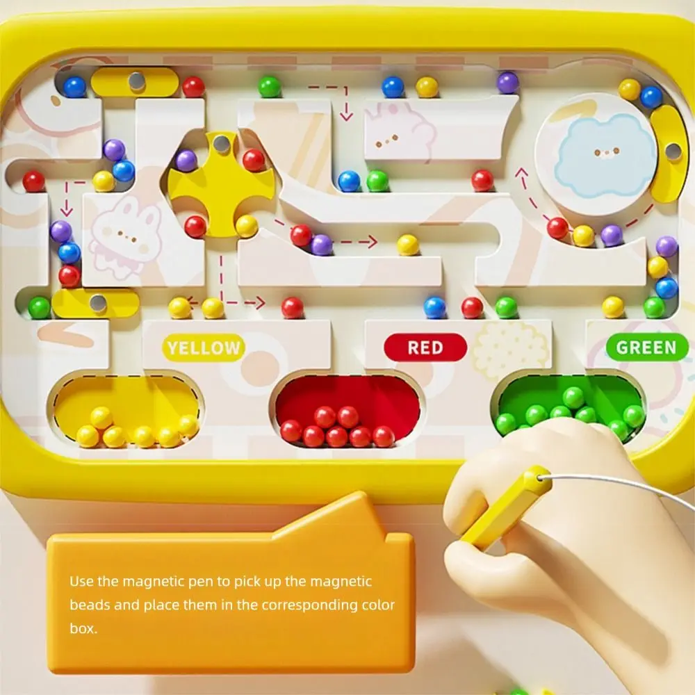 لوحة رسم مغناطيسية من مونتيسوري، متعددة الألوان، كرتونية، أرنب السلطعون، لوحة رسم مغناطيسية، تحكم في التدريب، تعلم مرحلة ما قبل المدرسة