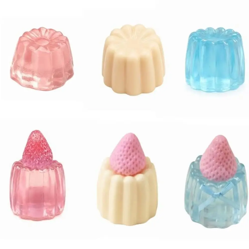 Good Hand Feel Strawberry Squeeze PU Material Cream Pink Shiny Milk Yellow Canauri Squishy Transparency Soft Squeeze
