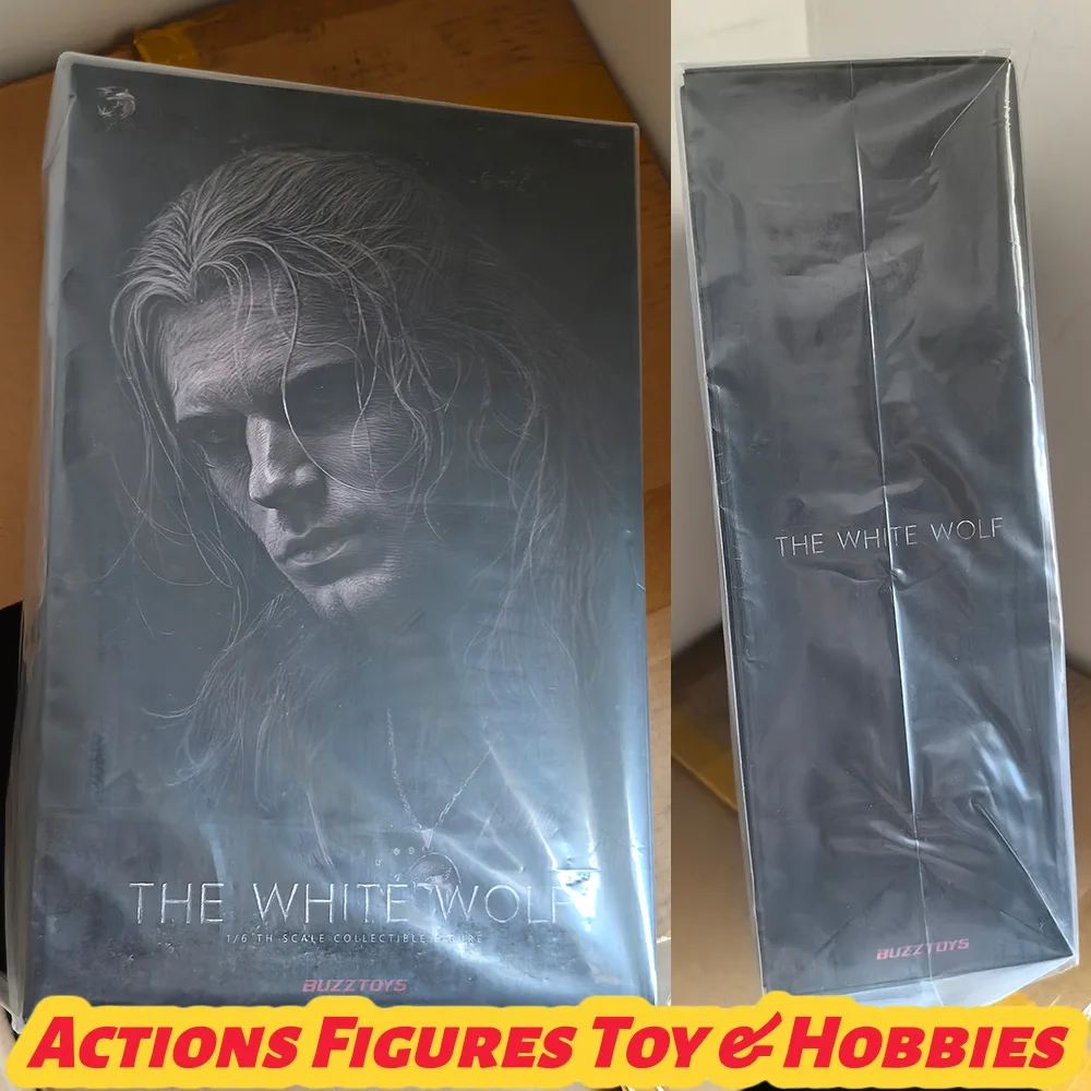 BUZZTOYS BUZ001 1/6 Scale Brave Hunter Wizard Male Action Figure Gray Hair Witcher Simulation Delicate 12