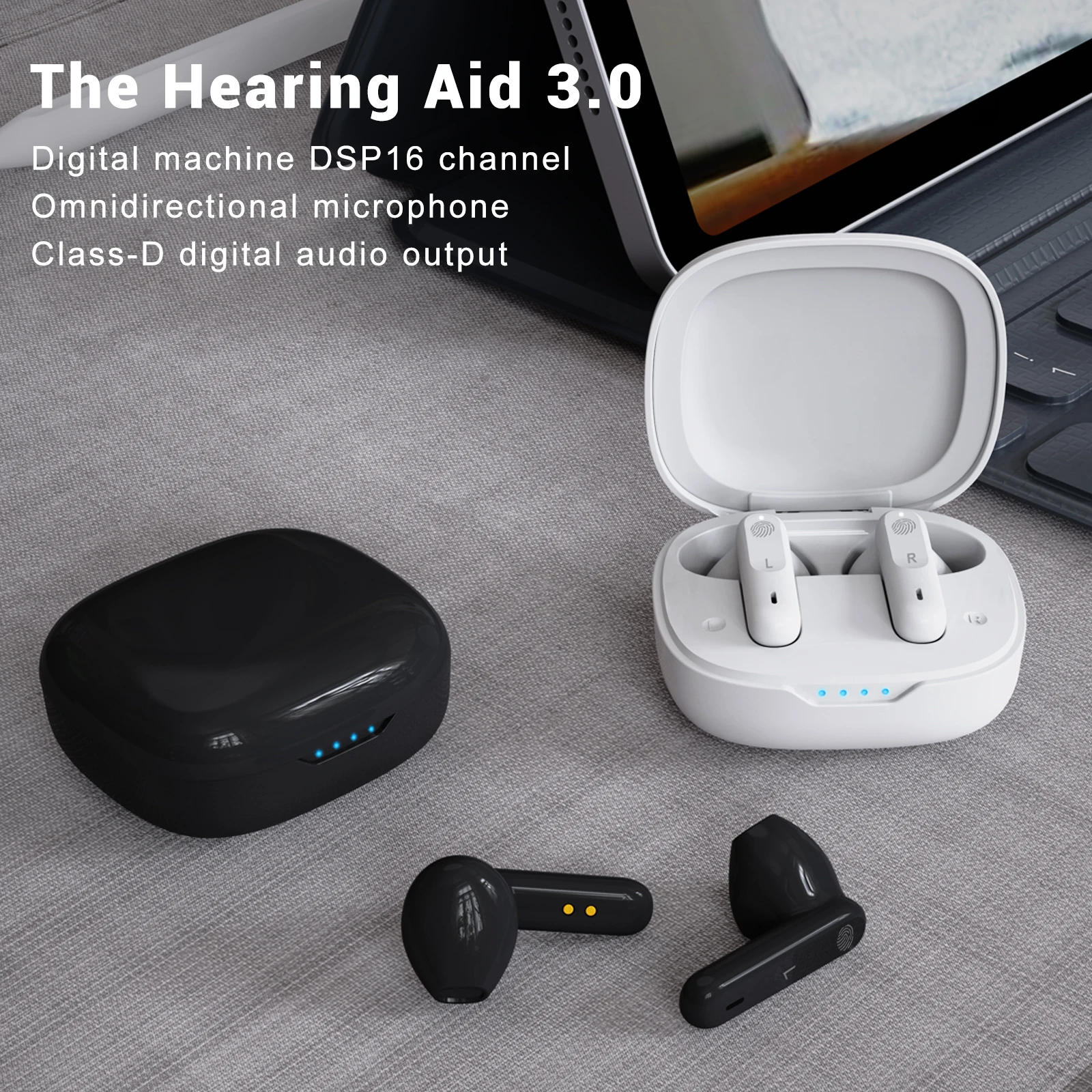 

Intelligent noise reduction hearing aids, digital audio amplifiers, hearing loss and headphone type hearing aids for the deaf