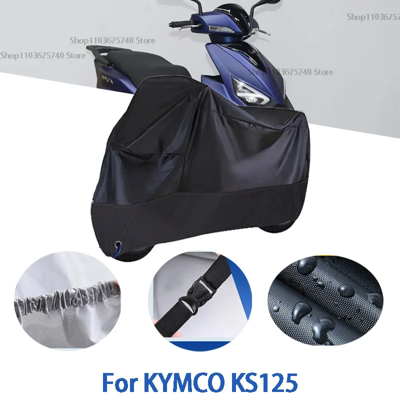 

Motorcycle Full Covers For KYMCO KS125 Car Outdoors Sun Protection Dust No Ear Thickened Oxford Clothcover Accessories