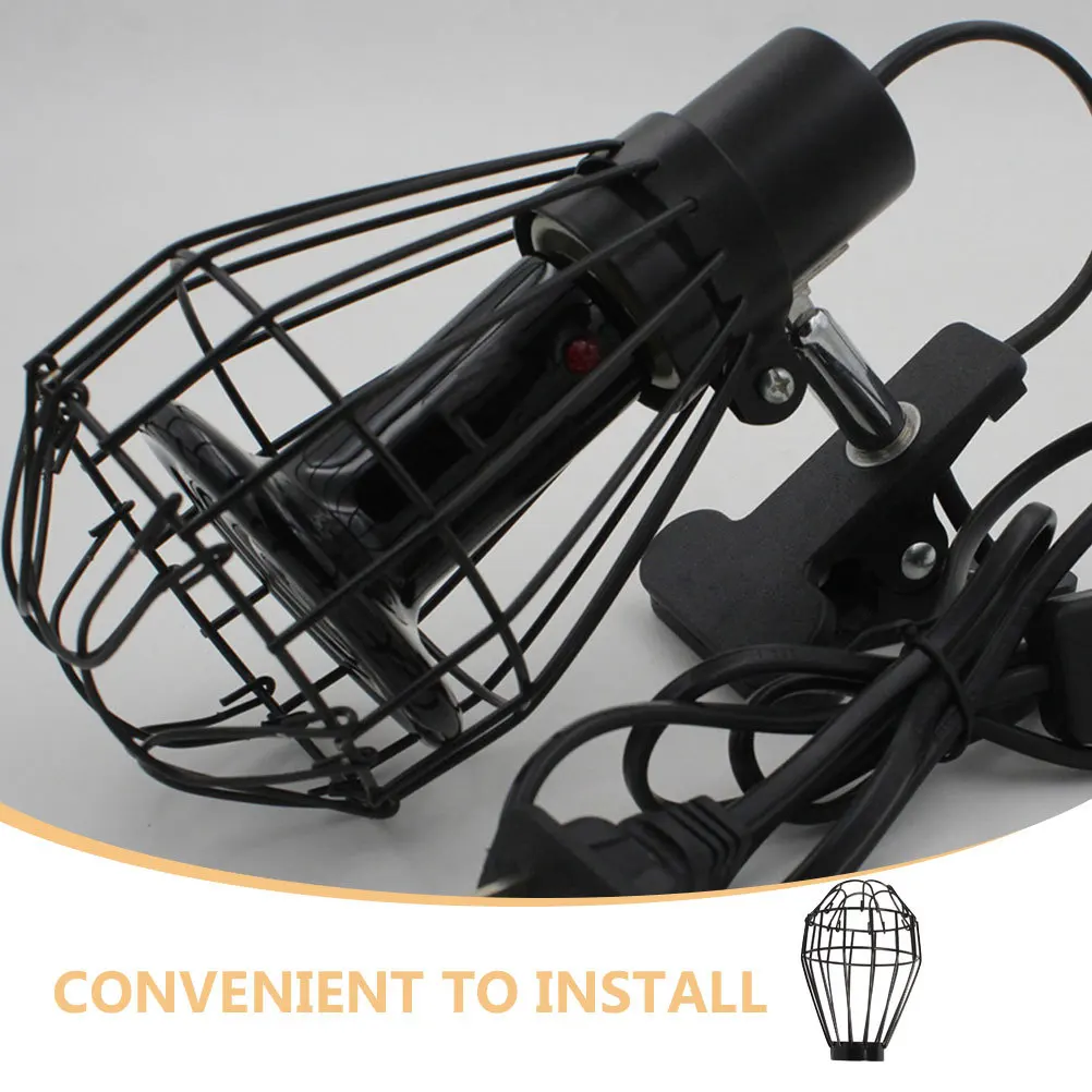 

2Pcs Reptile Heat Lamp Shade Anti-Scalding Mesh Cover Metal Reptile Lamp Guard for Terrarium Heating Protection