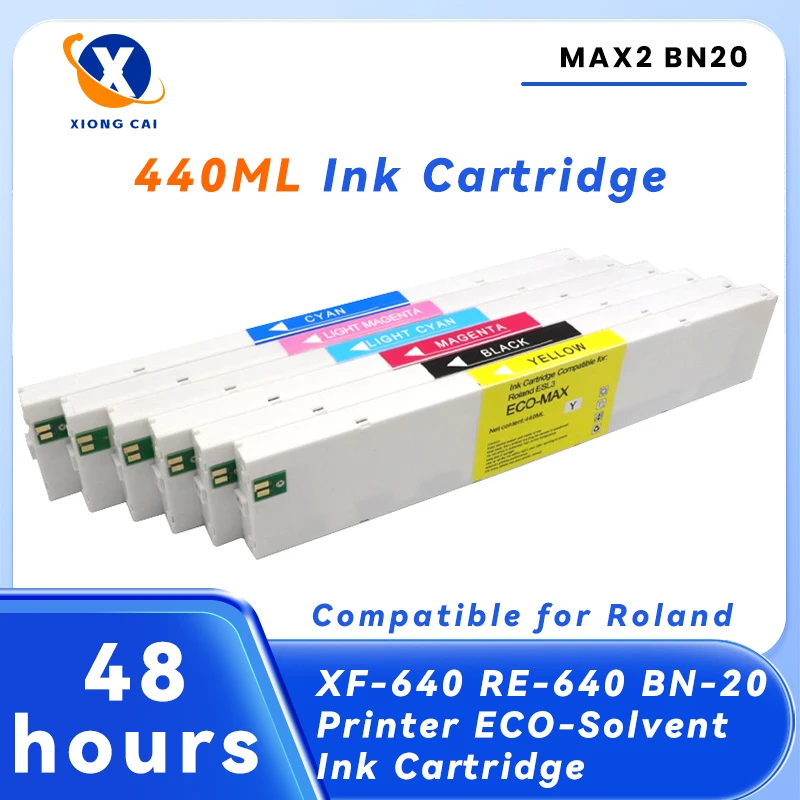 4/6Colors Eco-solvent ink Cartridge BN20 ECO-SOL MAX2 ESL-4 ESL4 ECO-SOL-MAX2 Compatible for Roland XF-640 RE-640 BN-20 Printer