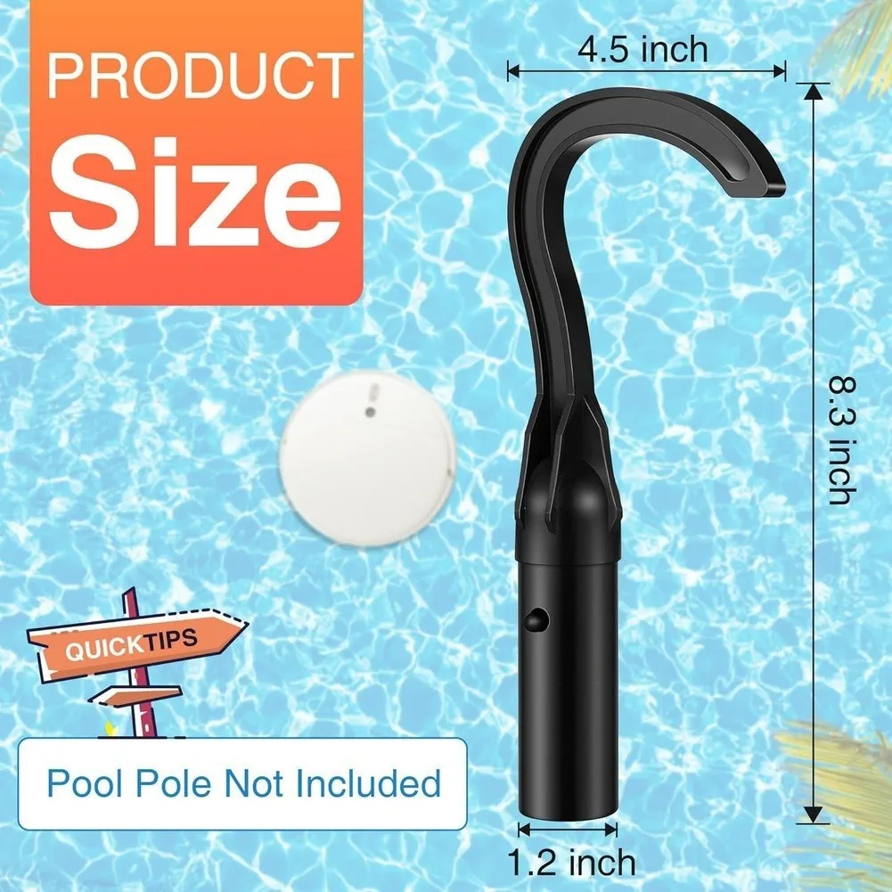 Robotic Pool Cleaner Hook for All Cordless and Wired Robotic Vacuums Fits Standard For Telescopic Poles 8.3 x 1.2 in
