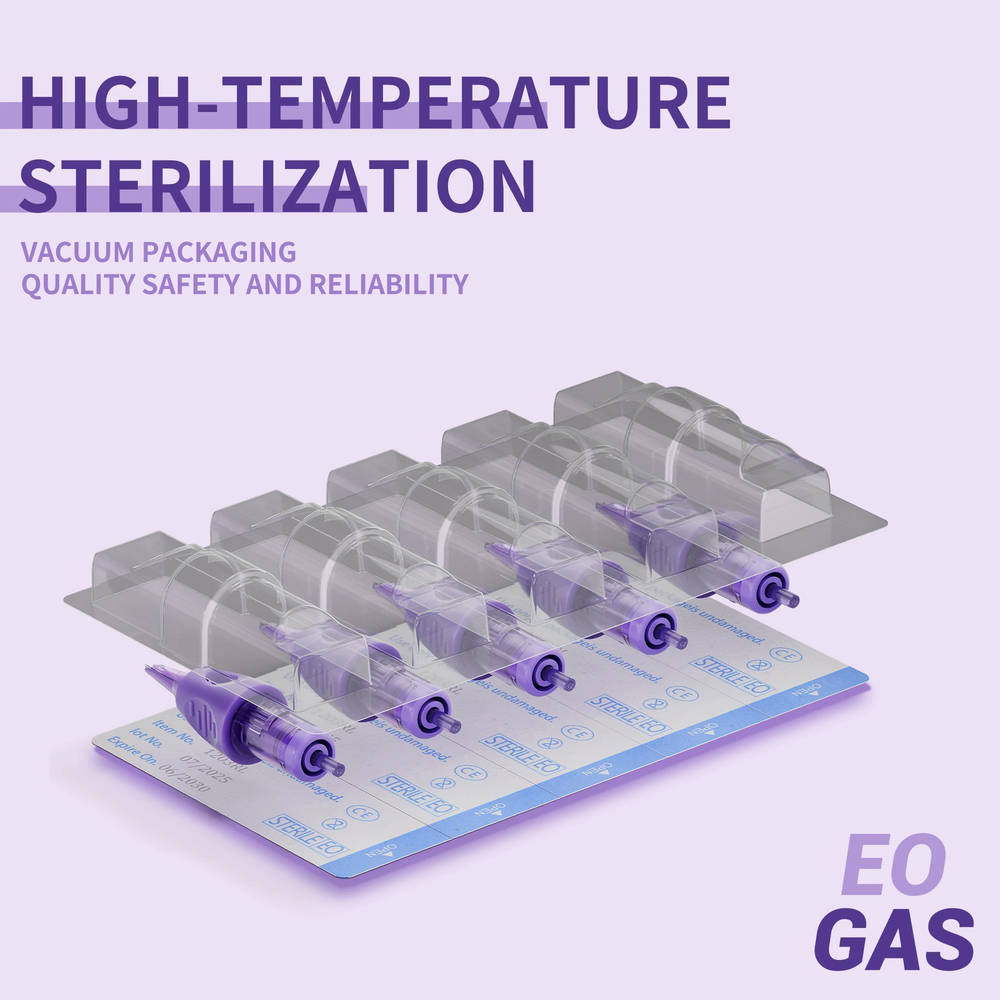 Tuffking الوشم قطعة واحدة مجموعة إبر من 10 إبر مختلطة الأرجواني الغراء إبرة قطع الموضوع ضباب الوشم إبرة