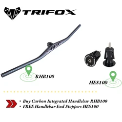 TRIFOX Buy Carbon Integrated Handlebar RHB100  FREE Handlebar End Stoppers HES100