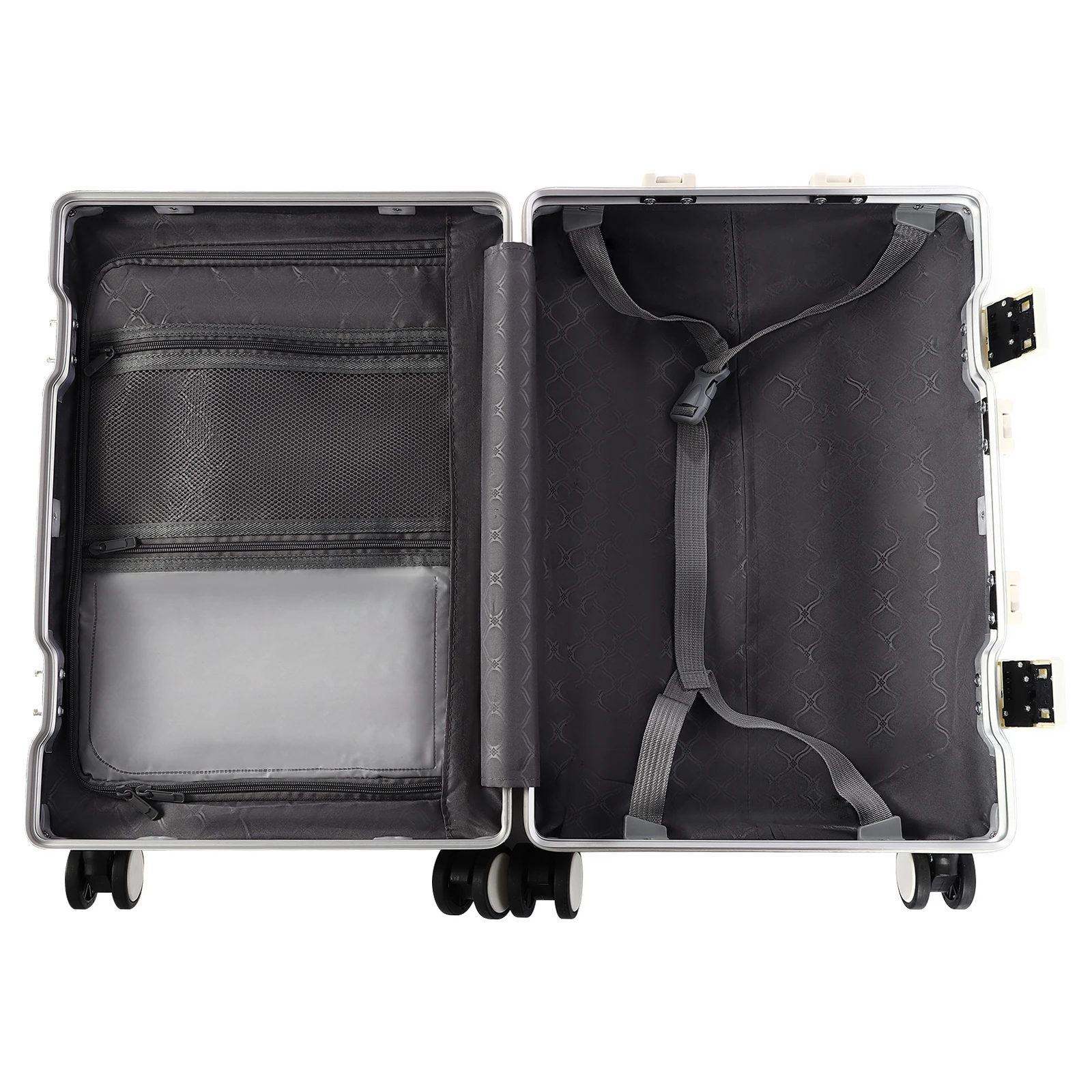 TSA-Approved Scooter Suitcase with 14-15 Inch Laptop Compartment, Durable Aluminum and PC Frame, 4  PU Wheels, 7.93 Gallon