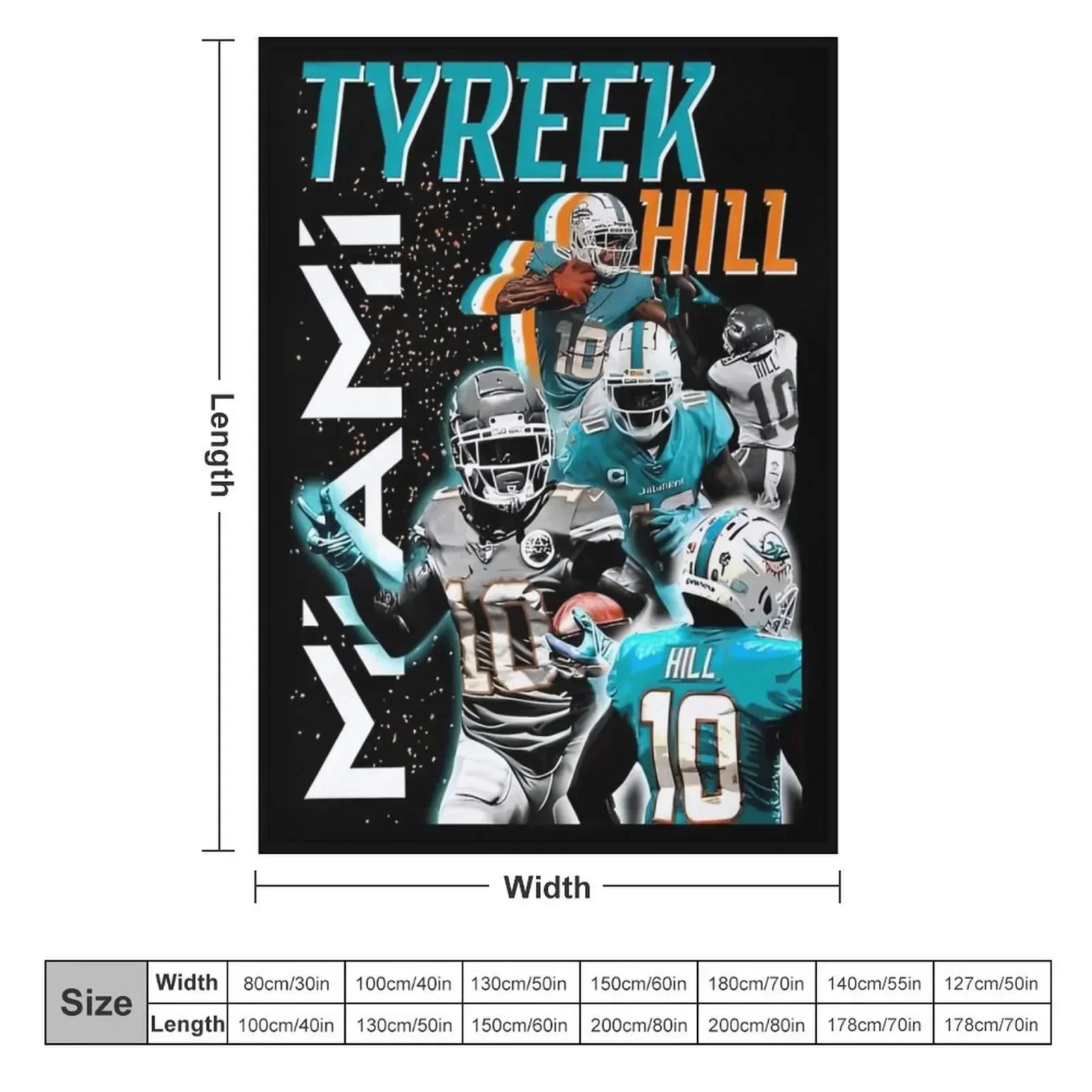 Tyreek Hill Graphic Throw Blanket warm winter Decoratives Decorative Beds manga Flannels Hair Blankets